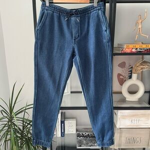 Taylor Stitch The Apres Denim Medium Rise Drawstring Jogger Pants Men’s Medium
